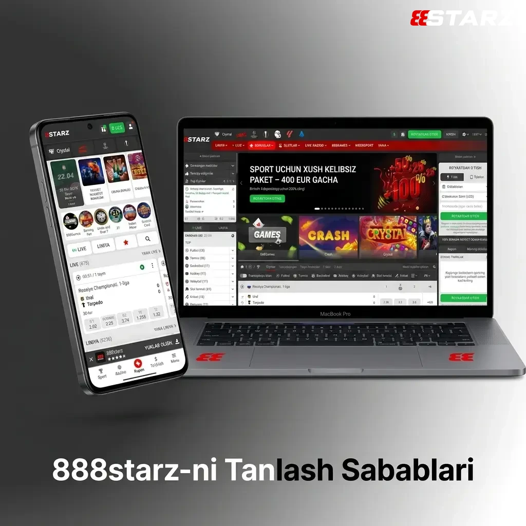 888starz kazino: UZcard, HUMO, CLICK orqali to'lov, 1 450 000 UZS bonus va 10 000+ o'yin